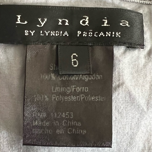 Lyndia by Lyndia Procanik Tropical Floral Print Crochet Halter Dress Navy SZ 6 - Picture 9 of 9